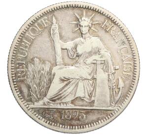 1 пиастр 1895 года Французский Индокитай — Фото №1