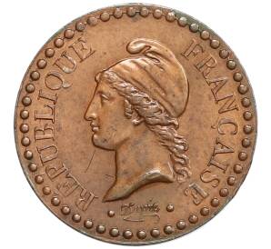 1 сантим 1849 года А Франция — Фото №2