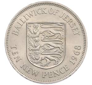 10 новых пенсов 1968 года Джерси — Фото №1