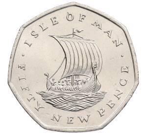 50 новых пенсов 1975 года Остров Мэн — Фото №1