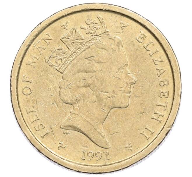 Монета 1 фунт 1992 года Остров Мэн (Артикул: K12-53867) — Фото №2