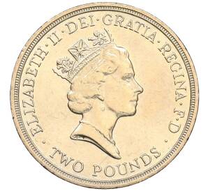 2 фунта 1989 года Великобритания «300 лет Биллю о правах Англии» — Фото №2