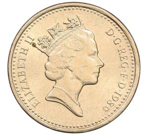 1 фунт 1989 года Великобритания — Фото №2