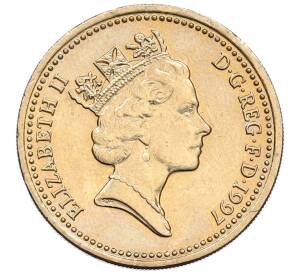 1 фунт 1997 года Великобритания — Фото №2