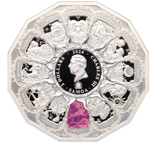 Монета 2 доллара 2024 года Самоа «Архангелы — Архангел Иофиил» (Артикул: M2-83483) — Фото №2