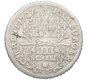 4 шиллинга 1727 года Гамбург — Фото №1