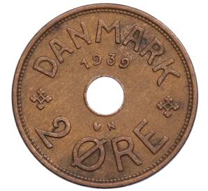 2 эре 1939 года Дания — Фото №1