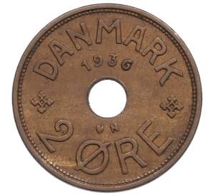 2 эре 1936 года Дания — Фото №1