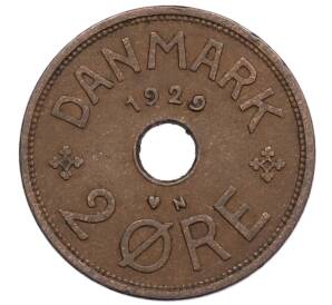 2 эре 1929 года Дания — Фото №1