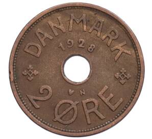 2 эре 1928 года Дания — Фото №1