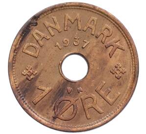 1 эре 1937 года Дания — Фото №1