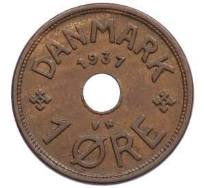 1 эре 1937 года Дания — Фото №1