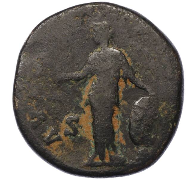 Монета Сестерций 138-161 года Римская Империя — Фаустина Младшая (Супруга Антония Пия) (Артикул: T11-18832) — Фото №2