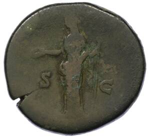 Сестерций 138-161 года Римская Империя — Фаустина Старшая (Супруга Антония Пия) — Фото №2