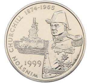 50 пенсов 1999 года Фолклендские острова «125 лет со дня рождения Уинстона Черчиля» — Фото №1