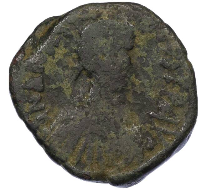 Монета Фоллис 527-538 года Византия — Юстиниан I (Артикул: T11-19118) — Фото №1