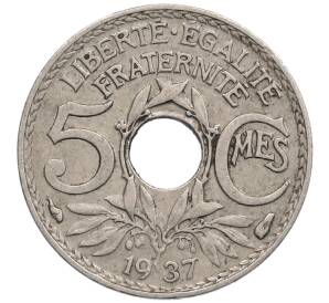 5 сантимов 1937 года Франция — Фото №1