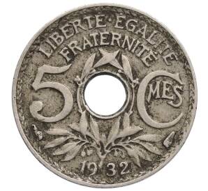 5 сантимов 1932 года Франция — Фото №1