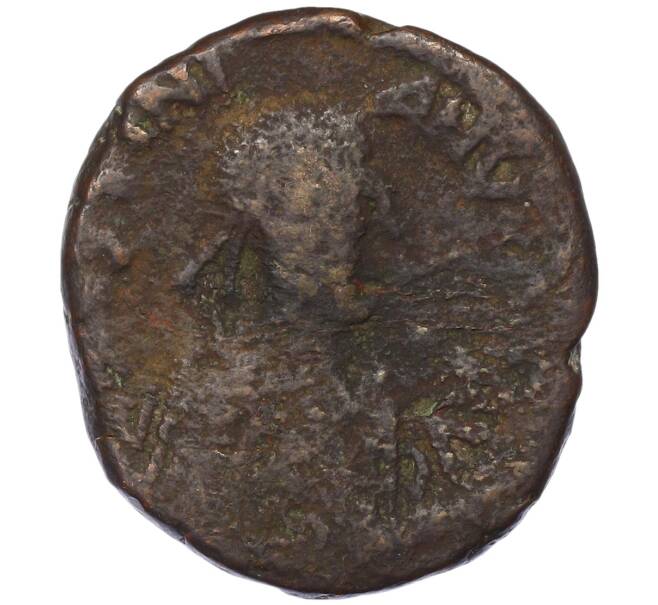 Монета Фоллис 527-565 года Византия — Юстиниан I (Артикул: T11-19250) — Фото №1
