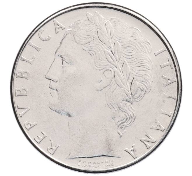 Монета 100 лир 1989 года Италия (Артикул: K12-55493) — Фото №2