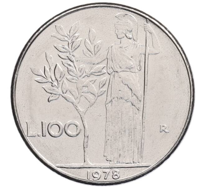 Монета 100 лир 1978 года Италия (Артикул: K12-55504) — Фото №1