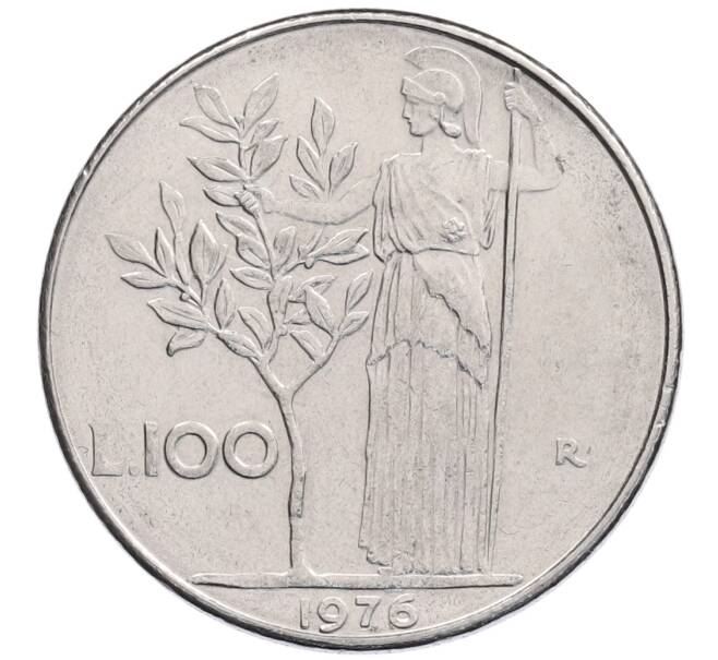 Монета 100 лир 1976 года Италия (Артикул: K12-55508) — Фото №1
