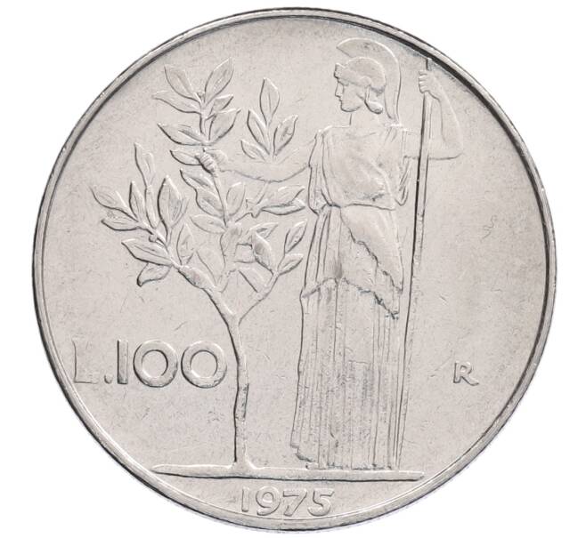 Монета 100 лир 1975 года Италия (Артикул: K12-55509) — Фото №1