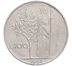 100 лир 1966 года Италия — Фото №1