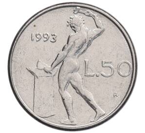 50 лир 1993 года Италия — Фото №1
