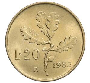 20 лир 1982 года Италия — Фото №1