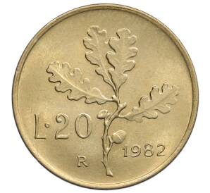 20 лир 1982 года Италия — Фото №1