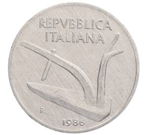 10 лир 1986 года Италия — Фото №1