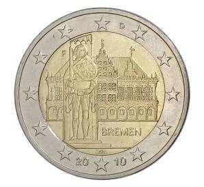 2 евро 2010 года F Германия «Городская ратуша и Роланд — Бремен» — Фото №1