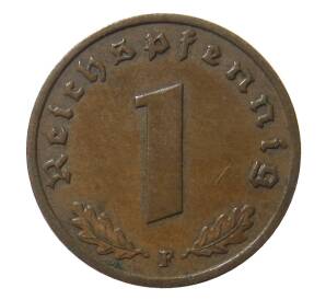 1 рейхспфенниг 1937 года F Германия — Фото №2