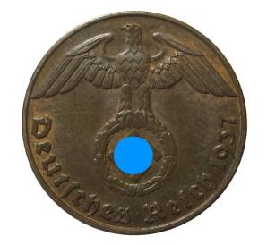 1 рейхспфенниг 1937 года J Германия — Фото №1