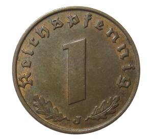 1 рейхспфенниг 1937 года J Германия — Фото №2