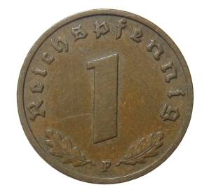 1 рейхспфенниг 1938 года F Германия — Фото №2