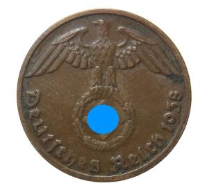 1 рейхспфенниг 1938 года D Германия — Фото №1