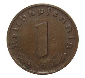 1 рейхспфенниг 1939 года G Германия — Фото №2