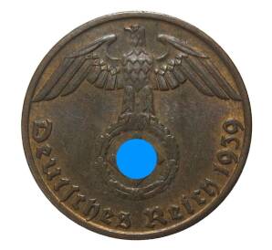 1 рейхспфенниг 1939 года J Германия — Фото №1