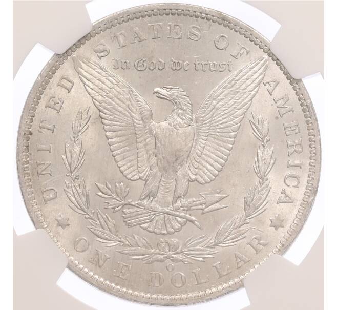 Монета 1 доллар 1885 года О США — в слабе NGC (MS63) (Артикул: M2-83598) — Фото №2