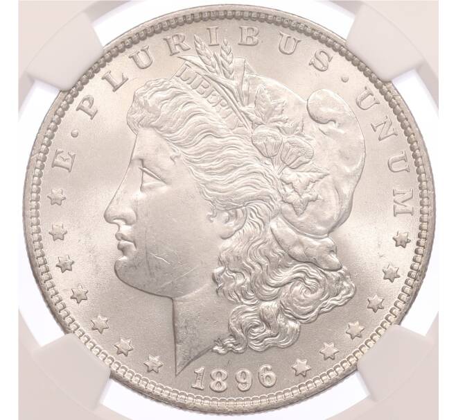 Монета 1 доллар 1896 года США — в слабе NGC (MS63) (Артикул: M2-83601) — Фото №1