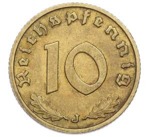 10 рейхспфеннигов 1939 года J Германия — Фото №2