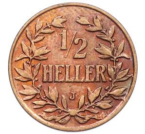 1/2 геллера 1906 года J Германская Восточная Африка — Фото №1