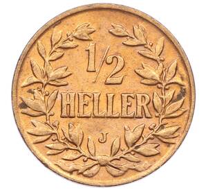 1/2 геллера 1906 года J Германская Восточная Африка — Фото №1