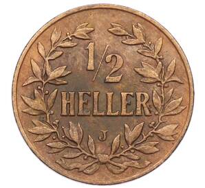 1/2 геллера 1905 года J Германская Восточная Африка — Фото №1