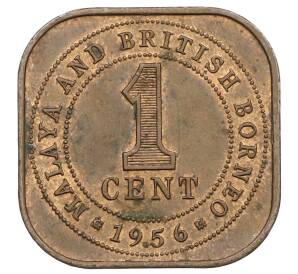 1 цент 1956 года Малайя и Британское Борнео — Фото №1