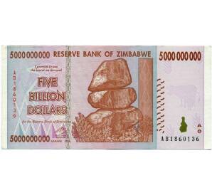 5 миллиардов долларов 2008 года Зимбабве — Фото №1