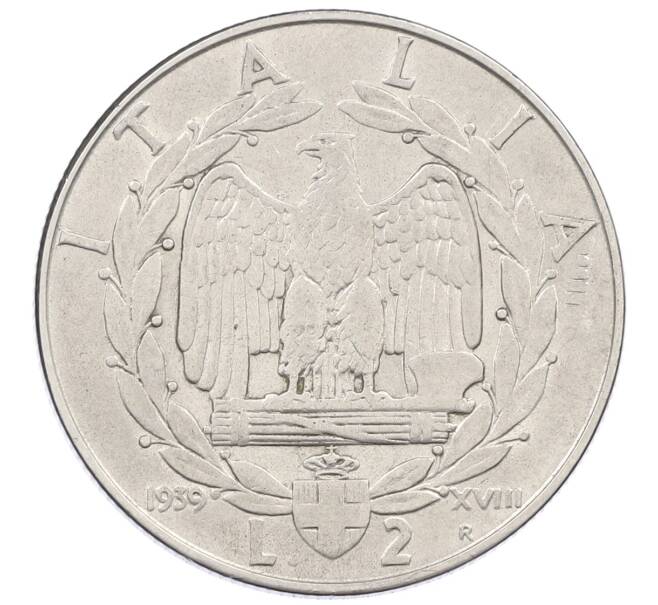 Монета 2 лиры 1939 года Италия (Артикул: M2-83890) — Фото №1
