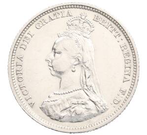 1 шиллинг 1887 года Великобритания — Фото №2